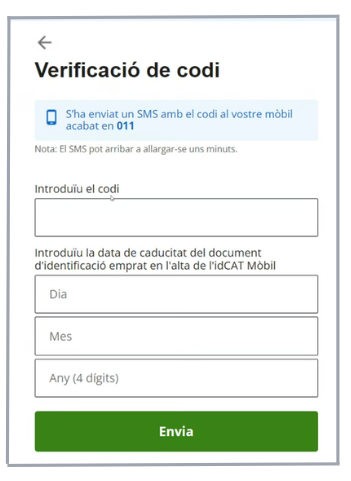 indicar la data de caducitat del document d'identitat