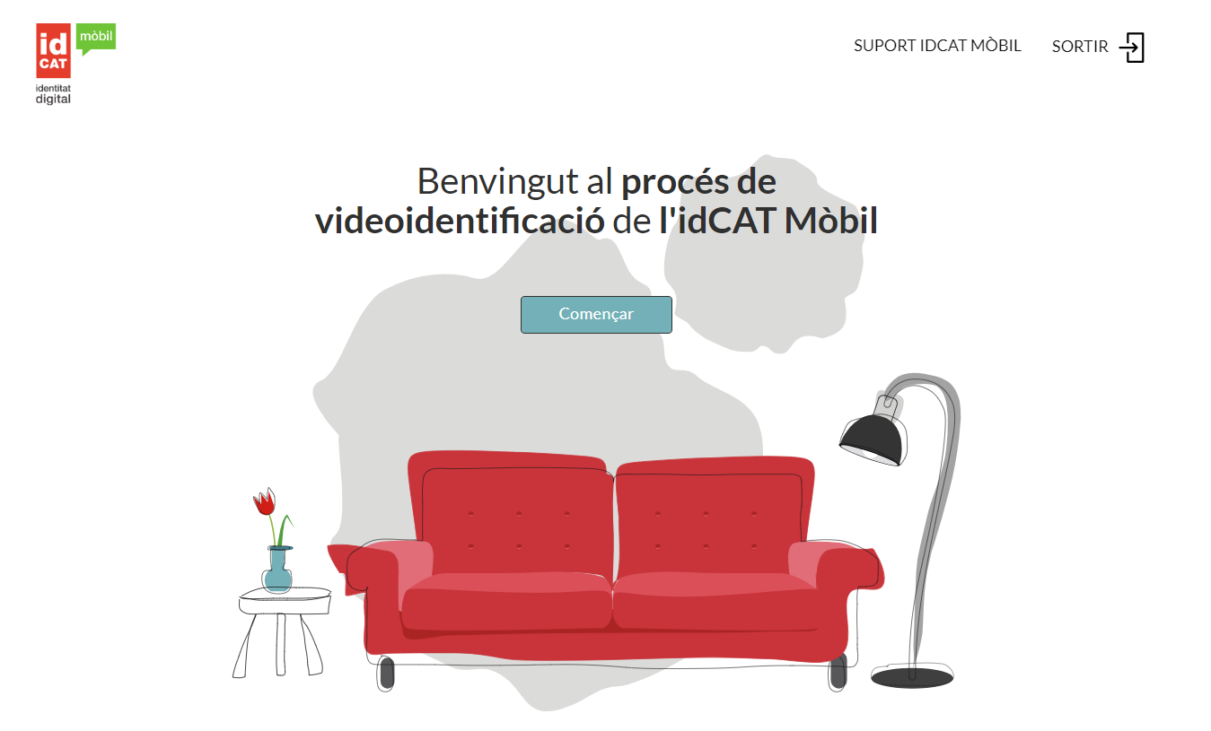 pàgina inicial del procés de videoidentificació