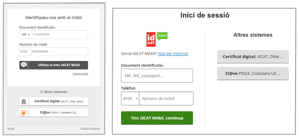 proceso de identificación de VALID1 o VALID2